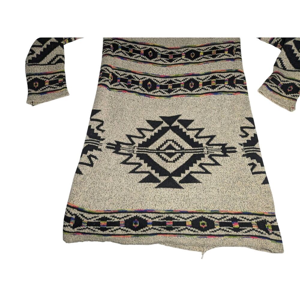 Northern Angel Aztec Southwestern Long Cardigan Sweater Boho Women's Size Large - Picture 12 of 16